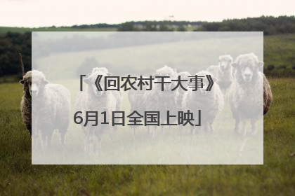 《回农村干大事》6月1日全国上映