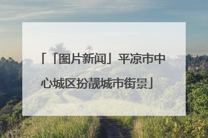 「图片新闻」平凉市中心城区扮靓城市街景