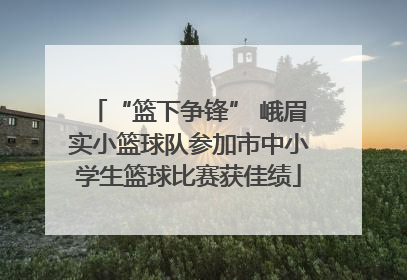“篮下争锋” 峨眉实小篮球队参加市中小学生篮球比赛获佳绩