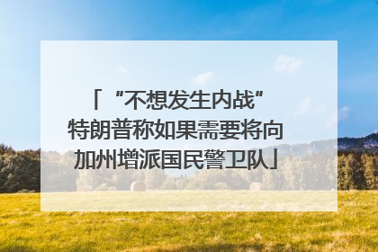 “不想发生内战” 特朗普称如果需要将向加州增派国民警卫队