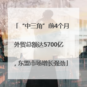 “中三角”前4个月外贸总额达5700亿，东盟市场增长强劲