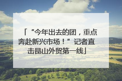 “今年出去的团，重点奔赴新兴市场！”记者直击昆山外贸第一线