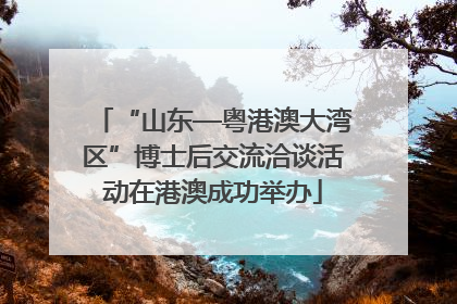 “山东—粤港澳大湾区”博士后交流洽谈活动在港澳成功举办