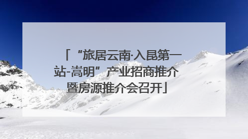 “旅居云南·入昆第一站-嵩明”产业招商推介暨房源推介会召开