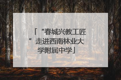 “春城兴教工匠”走进西南林业大学附属中学