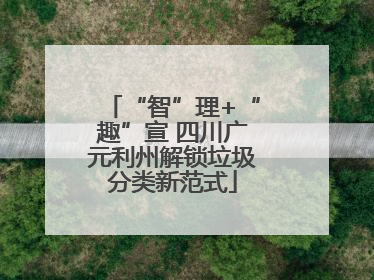 “智”理+“趣”宣 四川广元利州解锁垃圾分类新范式