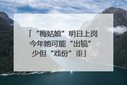 “梅姑娘”明日上岗 今年她可能“出镜”少但“戏份”重