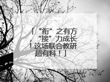 “衔”之有方，“接”力成长！这场联合教研超有料！