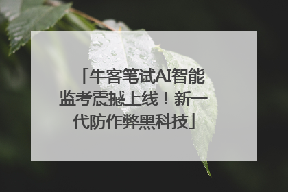 牛客笔试AI智能监考震撼上线！新一代防作弊黑科技