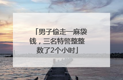 男子偷走一麻袋钱，三名特警整整数了2个小时