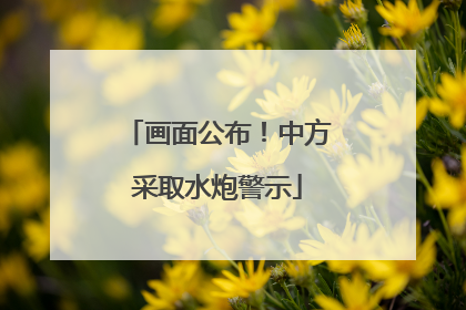 画面公布！中方采取水炮警示