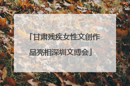 甘肃残疾女性文创作品亮相深圳文博会