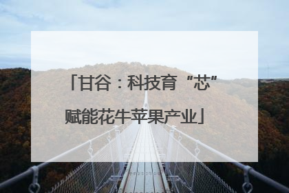 甘谷：科技育“芯”赋能花牛苹果产业