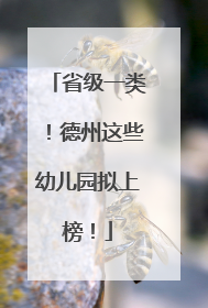 省级一类！德州这些幼儿园拟上榜！