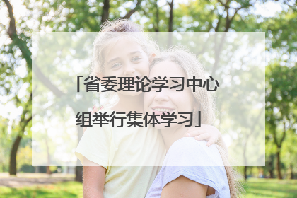 省委理论学习中心组举行集体学习