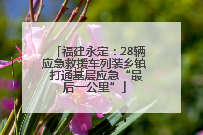 福建永定：28辆应急救援车列装乡镇 打通基层应急“最后一公里”
