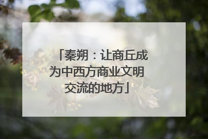 秦朔：让商丘成为中西方商业文明交流的地方