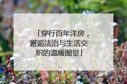 穿行百年洋房，邂逅法治与生活交织的温暖图景