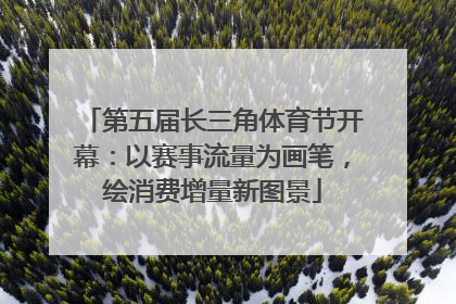 第五届长三角体育节开幕：以赛事流量为画笔，绘消费增量新图景