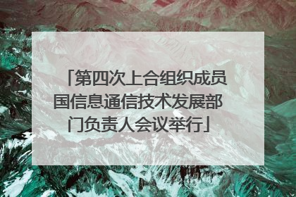 第四次上合组织成员国信息通信技术发展部门负责人会议举行