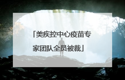美疾控中心疫苗专家团队全员被裁