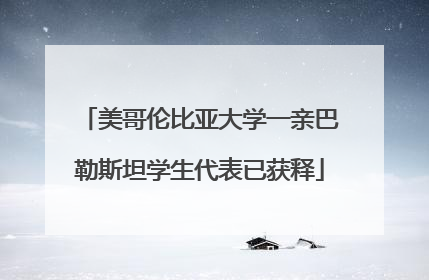 美哥伦比亚大学一亲巴勒斯坦学生代表已获释