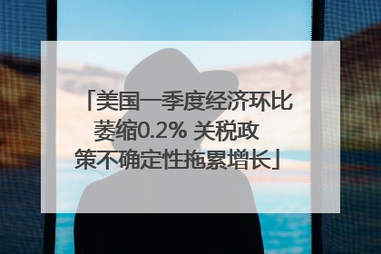 美国一季度经济环比萎缩0.2% 关税政策不确定性拖累增长