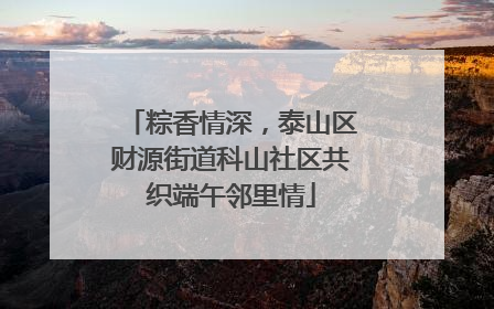 粽香情深，泰山区财源街道科山社区共织端午邻里情