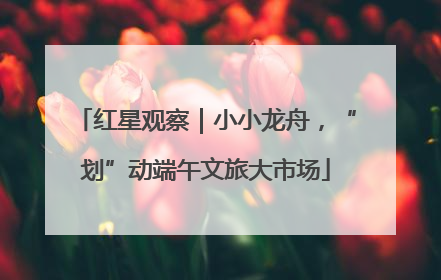 红星观察｜小小龙舟，“划”动端午文旅大市场