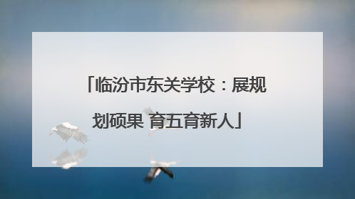 临汾市东关学校：展规划硕果 育五育新人