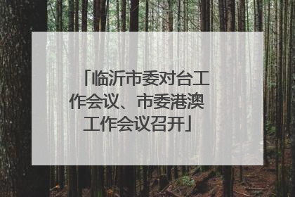 临沂市委对台工作会议、市委港澳工作会议召开