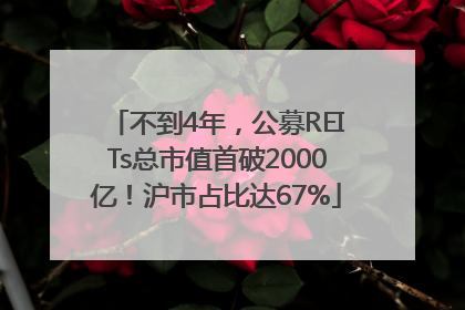 不到4年，公募REITs总市值首破2000亿！沪市占比达67%