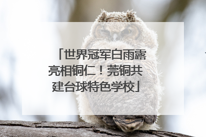 世界冠军白雨露亮相铜仁！莞铜共建台球特色学校