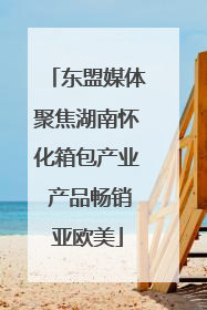 东盟媒体聚焦湖南怀化箱包产业 产品畅销亚欧美