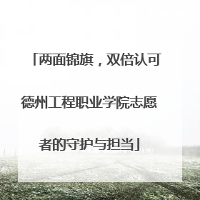 两面锦旗，双倍认可德州工程职业学院志愿者的守护与担当