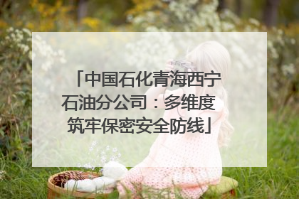 中国石化青海西宁石油分公司：多维度筑牢保密安全防线