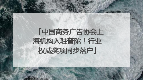 中国商务广告协会上海机构入驻普陀！行业权威奖项同步落户