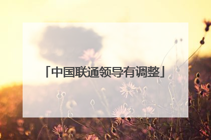 中国联通领导有调整