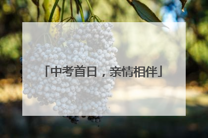 中考首日，亲情相伴