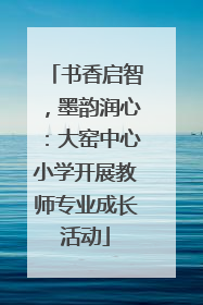 书香启智，墨韵润心：大窑中心小学开展教师专业成长活动