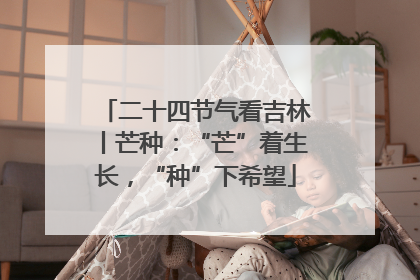 二十四节气看吉林丨芒种：“芒”着生长，“种”下希望