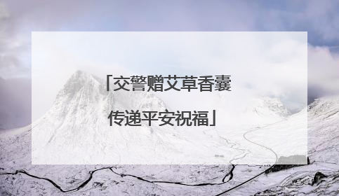 交警赠艾草香囊 传递平安祝福