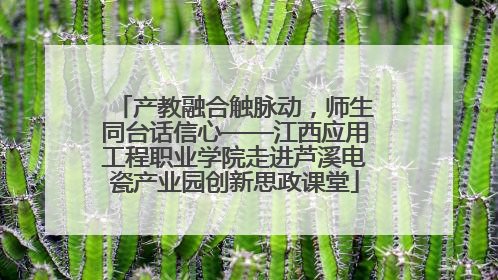产教融合触脉动，师生同台话信心——江西应用工程职业学院走进芦溪电瓷产业园创新思政课堂