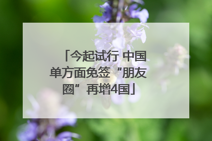 今起试行 中国单方面免签“朋友圈”再增4国