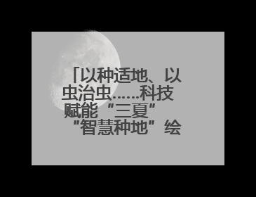 以种适地、以虫治虫……科技赋能“三夏” “智慧种地”绘就好“丰”景