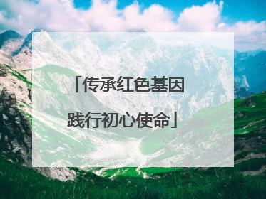 传承红色基因 践行初心使命