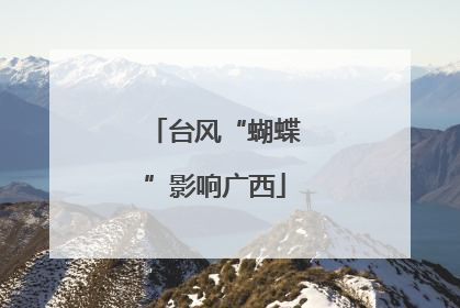 台风“蝴蝶”影响广西