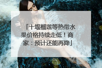 十堰榴莲等热带水果价格持续走低！商家：预计还能再降
