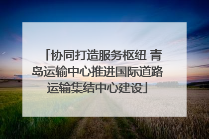协同打造服务枢纽 青岛运输中心推进国际道路运输集结中心建设