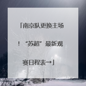 南京队更换主场！“苏超”最新观赛日程表→